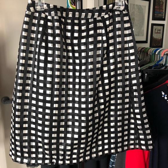 The Limited // Black & White Print Full Skirt - Picture 4 of 5